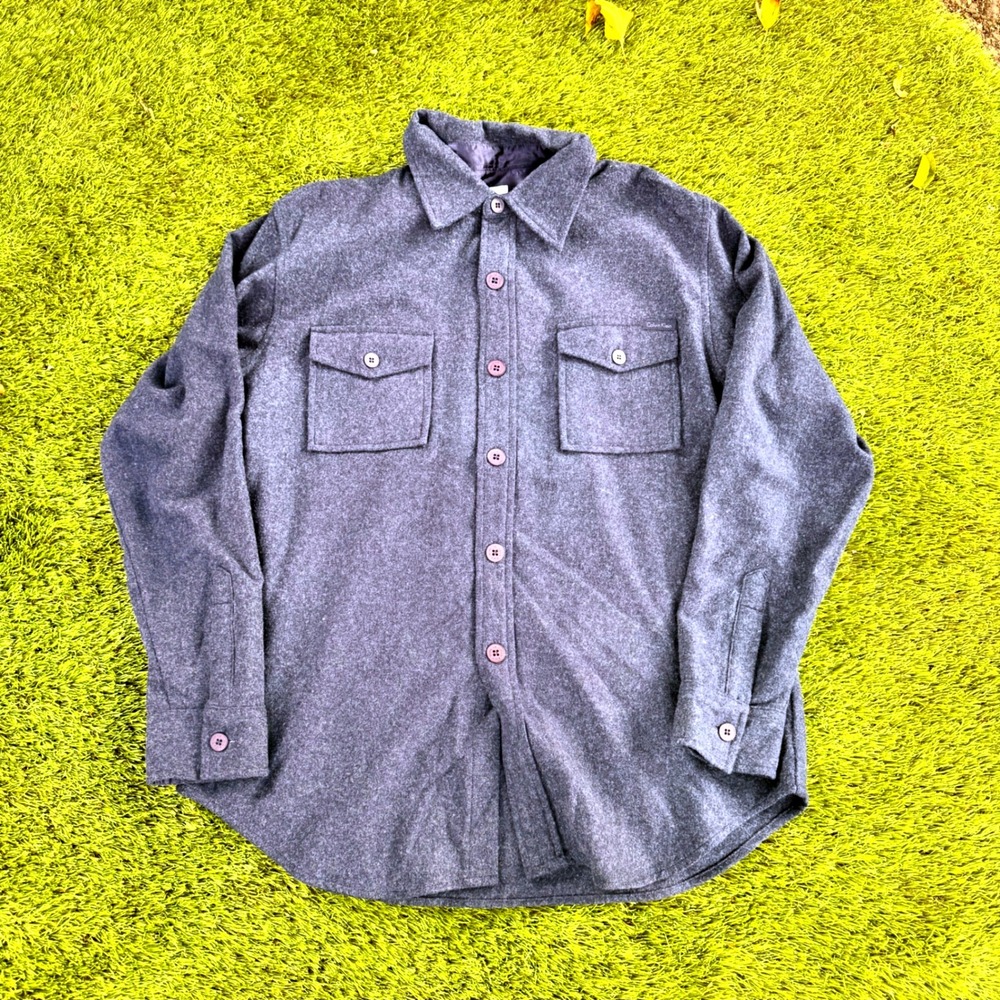 Calvin Klein Jeans Blue Button Front Long Sleeve Shirt Jacket Women's‎ Medium